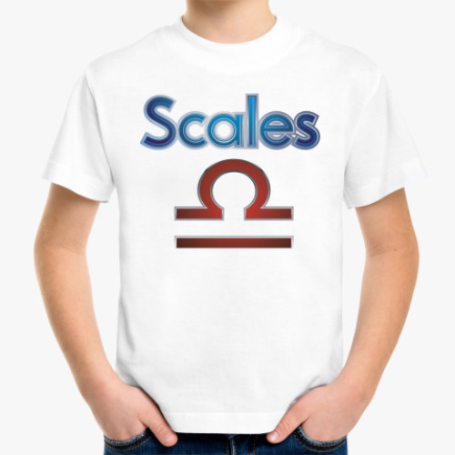 Детская футболка с принтом Весы