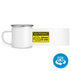 Кружка металлическая белая (круговая запечатка)