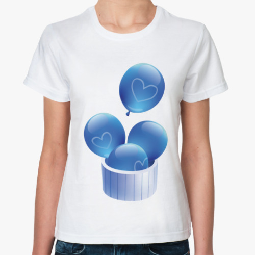 Классическая футболка с принтом шарики