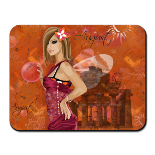Коврик для мыши с принтом August