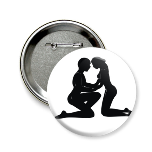 Значок 58мм пара силуэт