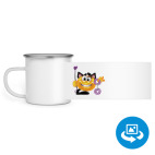 Кружка металлическая белая (круговая запечатка)