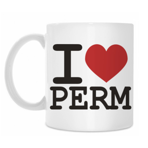 Кружка с принтом Я люблю Пермь