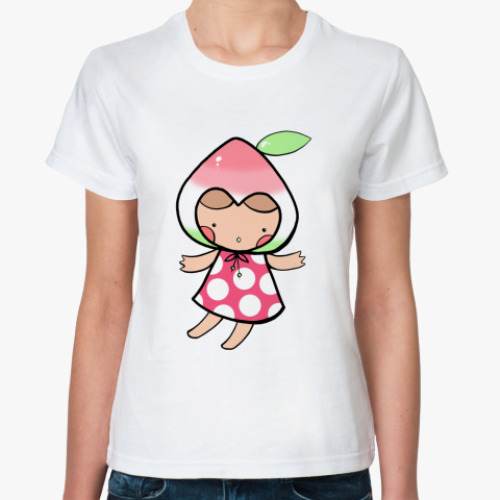 Классическая футболка  Персик