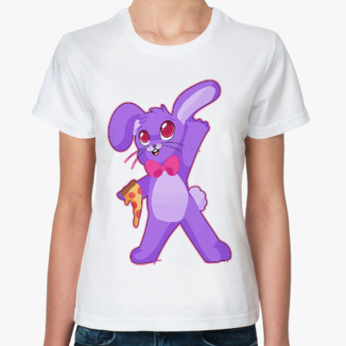 Классическая футболка с принтом Пять ночей у Фредди