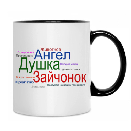 Кружка с принтом Тэги