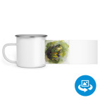 Кружка металлическая белая (круговая запечатка)