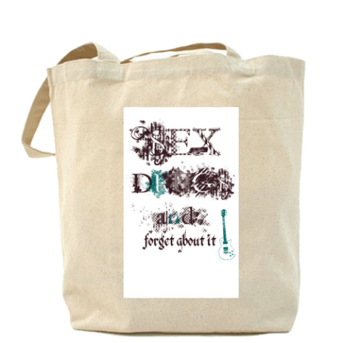 Сумка шоппер с принтом  Sex Drugs