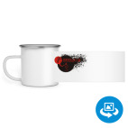 Кружка металлическая белая (круговая запечатка)