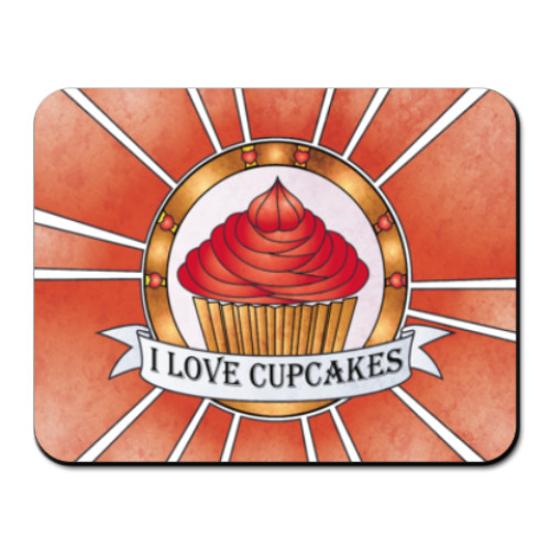 Коврик для мыши I love cupcakes