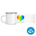 Кружка металлическая белая (круговая запечатка)