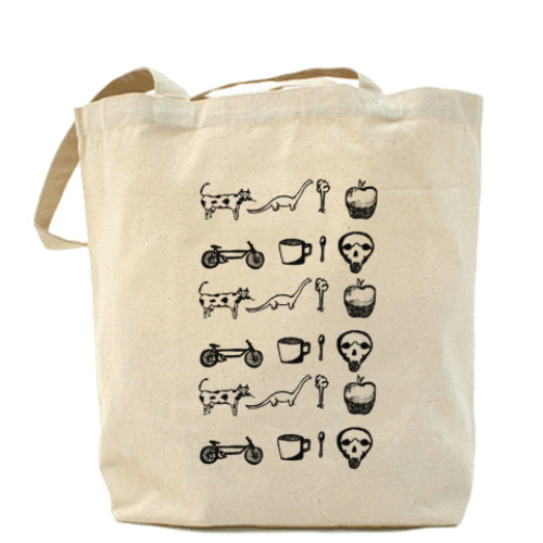 Сумка шоппер с принтом SKETCH