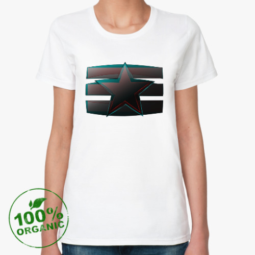 Женская футболка из органик-хлопка с принтом Звезда