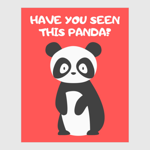 Постер Розыск Хорошая Грустная Панда