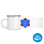 Кружка металлическая белая (круговая запечатка)