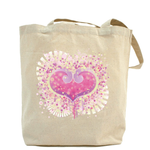 Сумка шоппер с принтом  Heart