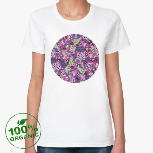 Женская футболка из органик-хлопка Color doodle