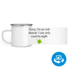 Кружка металлическая белая (круговая запечатка)