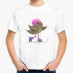 птица на роликах