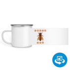 Кружка металлическая белая (круговая запечатка)