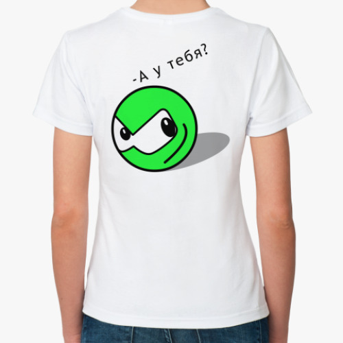 Классическая футболка с принтом Смайл