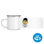 Кружка металлическая белая (круговая запечатка)