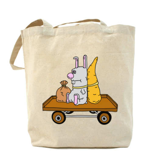 Сумка шоппер с принтом Заяц