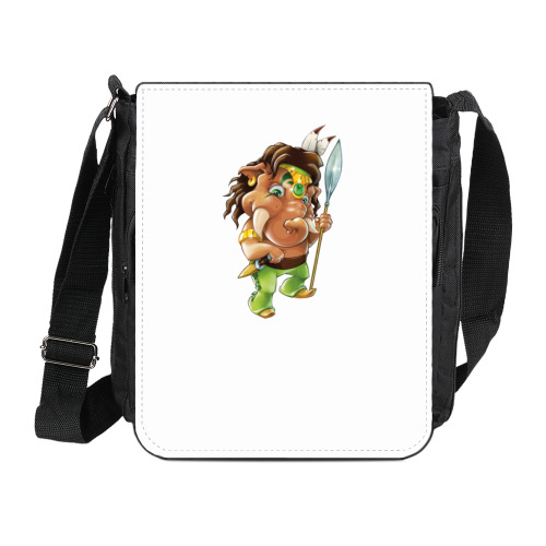 Сумка на плечо (мини-планшет) с принтом Воин-мамонтенок