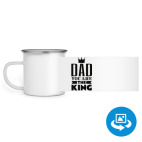 Кружка металлическая белая (круговая запечатка)