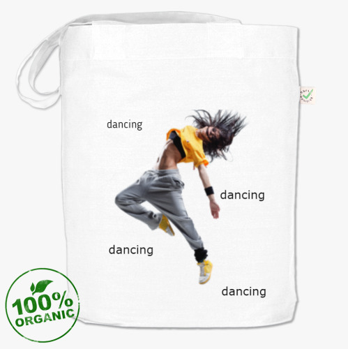 Сумка шоппер с принтом Танцы