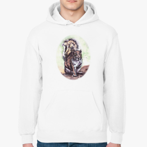 Толстовка худи с принтом Белочка