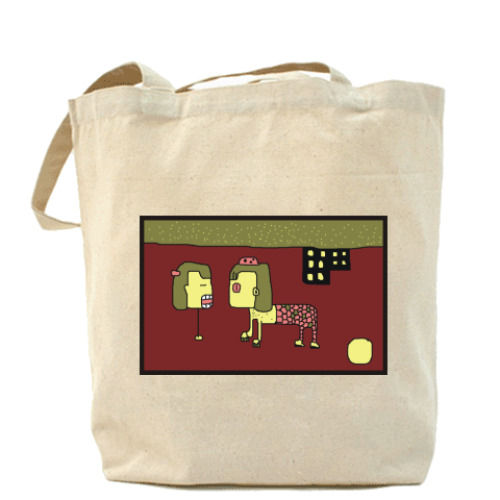 Сумка шоппер с принтом Включи голову