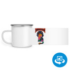 Кружка металлическая белая (круговая запечатка)