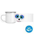 Кружка металлическая белая (круговая запечатка)