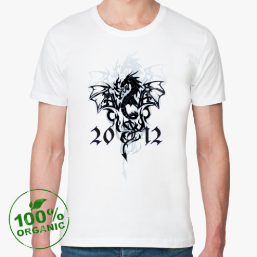 Футболка из органик-хлопка с принтом Симпатичный дракон