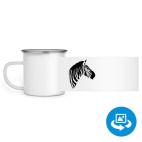 Кружка металлическая белая (круговая запечатка)