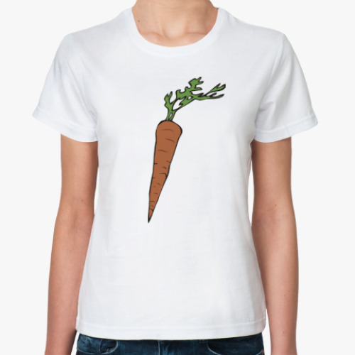 Классическая футболка Зайчик и морковка