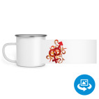 Кружка металлическая белая (круговая запечатка)