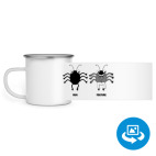 Кружка металлическая белая (круговая запечатка)