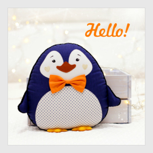 Постер с принтом Пингвиненок