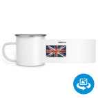 Кружка металлическая белая (круговая запечатка)