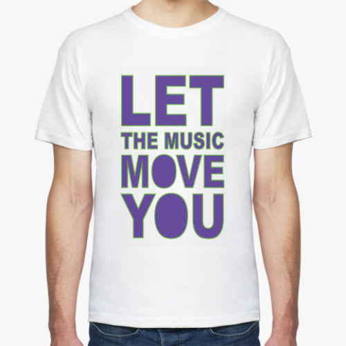 Футболка с принтом Let The Music Move You
