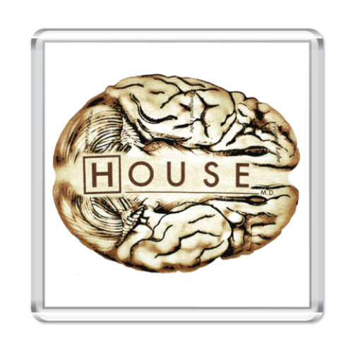 Магнит с принтом House brain