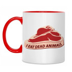Двухцветная кружка I eat dead animals