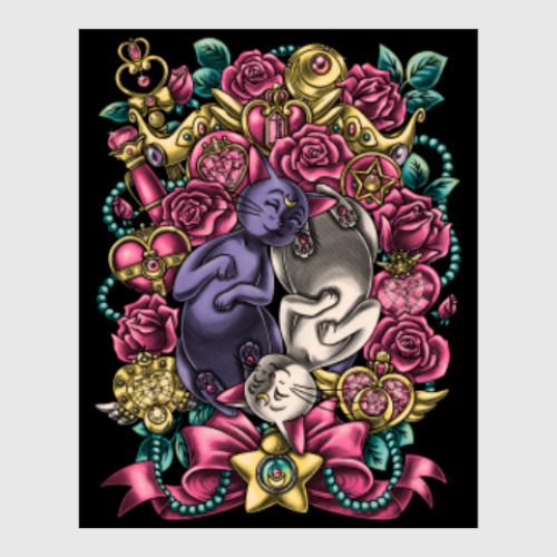 Постер Sailor Moon Luna and Artemis