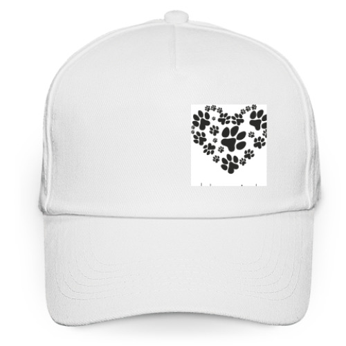 Кепка бейсболка с принтом I love animals