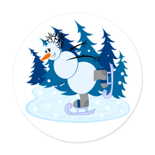 Виниловые наклейки с принтом Снеговик