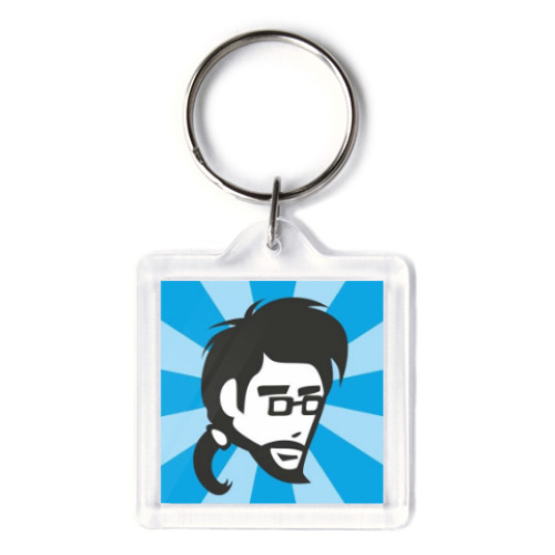 Брелок с принтом Типичный программист