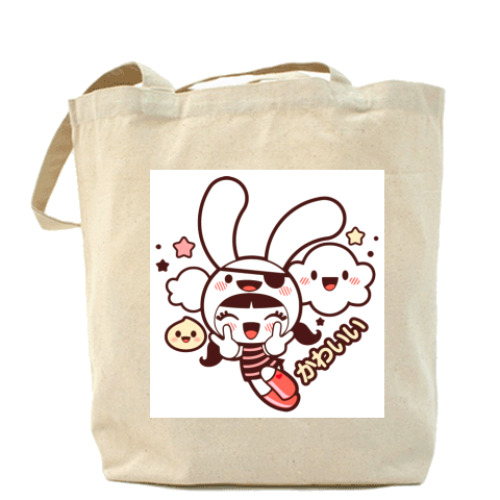 Сумка шоппер с принтом Кавай