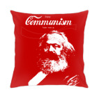 Подушка 35x35 см с цветной обратной стороной Enjoy communism - trade Marx